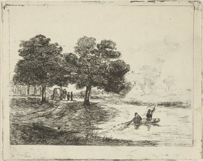 Landschaft mit Fischern von David van der Kellen