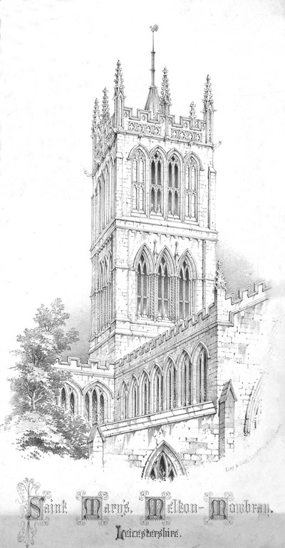 St. Marys, Melton-Mowbray, Leicestershire, ca. 1850er Jahre von Day and Son