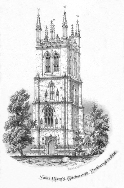 Saint Marys, Titchmarsh, Northamptonshire, um 1850er von Day and Son