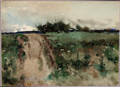 Landschaftsskizze von De Lancey Gill