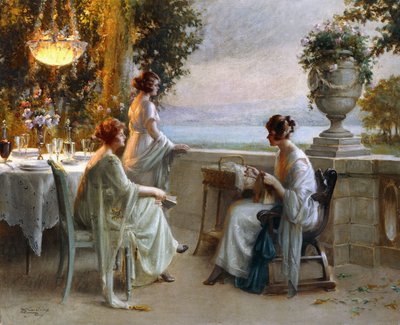 Eine Soiree auf der Terrasse von Delphin Enjolras