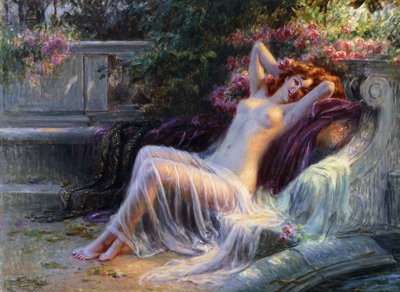 Akt mit Rosen von Delphin Enjolras