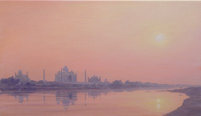 Sonnenuntergang am Yamuna von Derek Hare