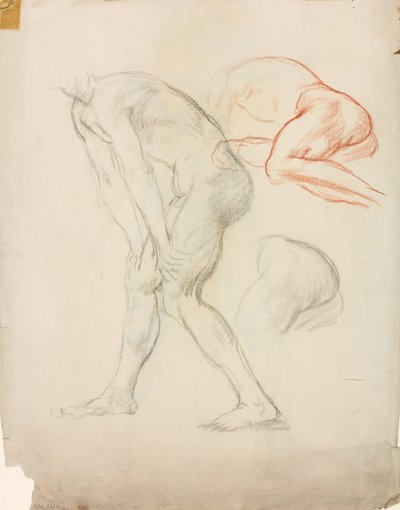 Studien einer kauernden Figur von Derwent Lees