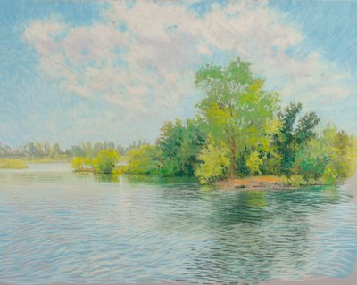 Flussinsel, 2017 von Diana Jahns