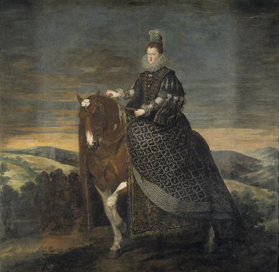 Reiterporträt von Margarita von Österreich von Diego Velázquez