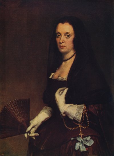 Dame mit einem Fächer von Diego Velázquez