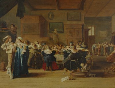 Treffen in einem Innenraum von Dirck Hals