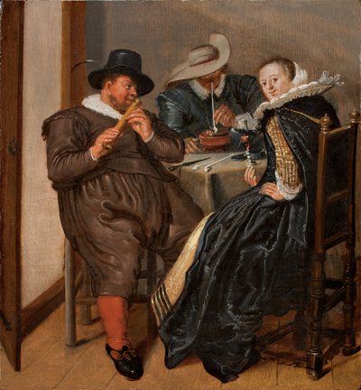 Fröhliche Gesellschaft mit Flötist von Dirck Hals