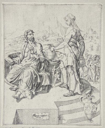 Christus und die Samariterin von Dirck Volckertsz. Coornhert