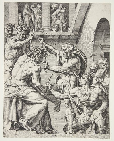 Die Krönung mit Dornen von Dirck Volckertsz. Coornhert
