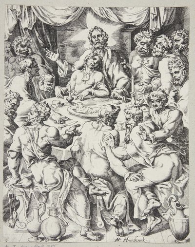 Das letzte Abendmahl von Dirck Volckertsz. Coornhert
