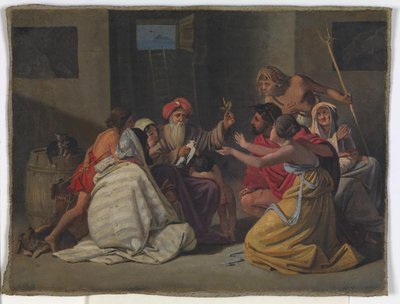 Entwurf für das Gemälde "Noah in der Arche" von Ditlev Blunck