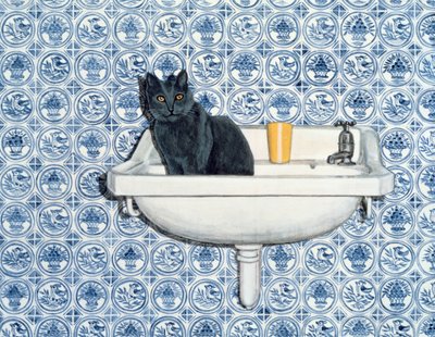 Meine Badezimmerkatze von Ditz