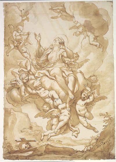 Himmelfahrt der Heiligen Maria Magdalena von Domenico Piola