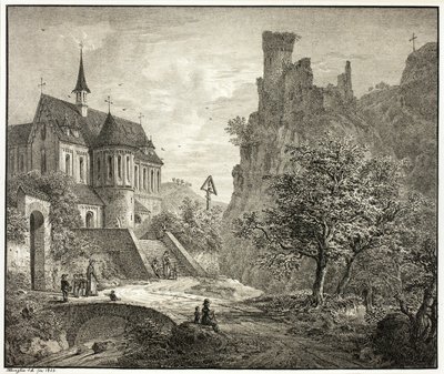 Kirche in Kobern an der Mosel von Domenico Quaglio