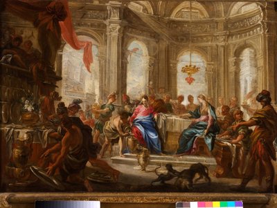 Die Hochzeit zu Kana von Domenico the Elder Piola