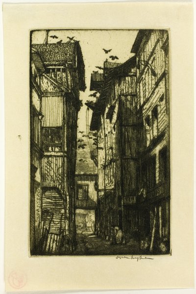 Ruelle des Pigeons, Rouen von Donald Shaw MacLaughlan