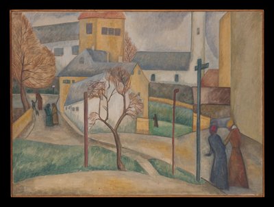 Dorfstraße (Manchmal) Winter von Dora Bromberger