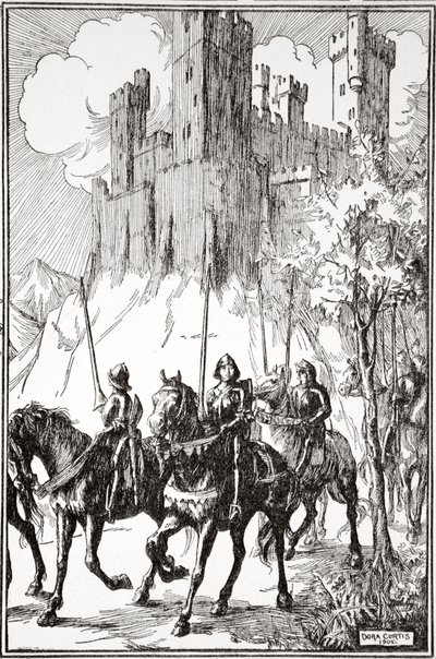 Sir Galahad in der Abtei von Dora Curtis