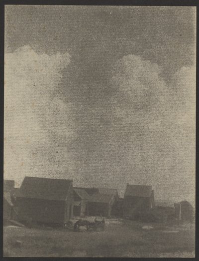 Bauerngebäude mit Pferd und Wagen von Doris Ulmann