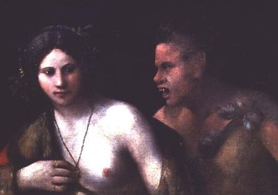 Nymphe und Satyr von Dosso Dossi