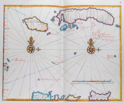 Karte von Bouro und Ceram (Seram), Indonesien von Dutch School