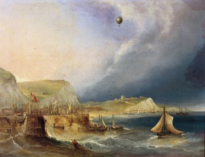 Die erste Ballonüberquerung, 7. Januar 1785 von E.W. Cocks