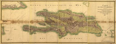 Karte der Insel St. Domingue von E. Beaucosté