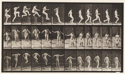 Tafel 155. Springen, Laufen, gerader Hochsprung von Eadweard Muybridge