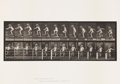 Tafel 473. Kind, die Treppe hinaufgehen von Eadweard Muybridge