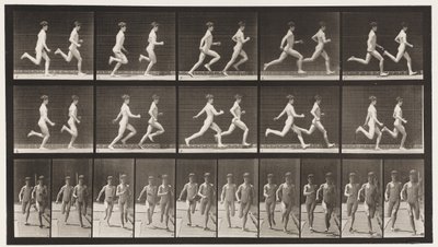 Tafel 69. Zwei Modelle laufen von Eadweard Muybridge