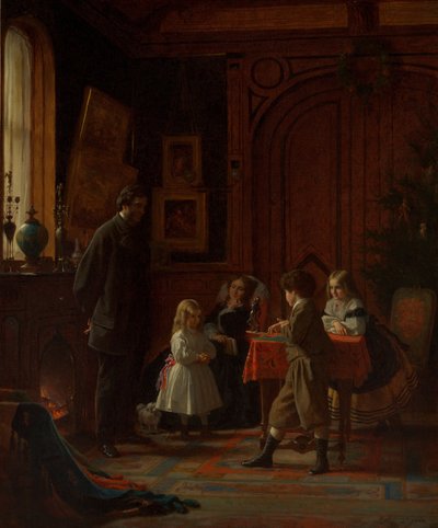 Weihnachtszeit, Die Familie Blodgett, 1864 von Eastman Johnson