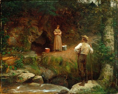 Frühe Liebende von Eastman Johnson