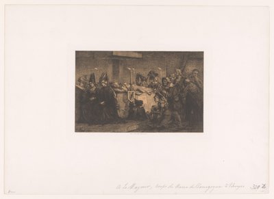 Maria von Burgund aufgebahrt in Brügge von Edgar Alfred Baes