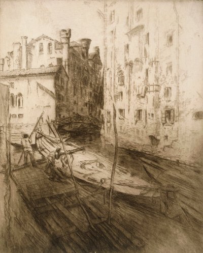 Das jüdische Ghetto in Venedig, 1906 von Edgar Chahine