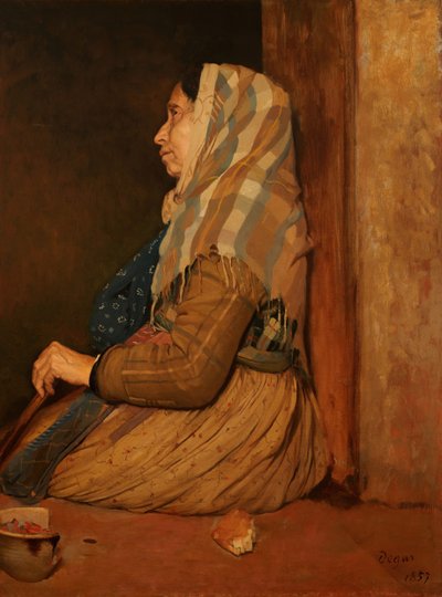 Eine römische Bettlerin, 1857 von Edgar Degas