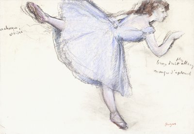 Arabeske Tänzerin im Profil, 1885-90 von Edgar Degas