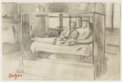 Im Louvre: Der etruskische Sarkophag, ca. 1879 von Edgar Degas