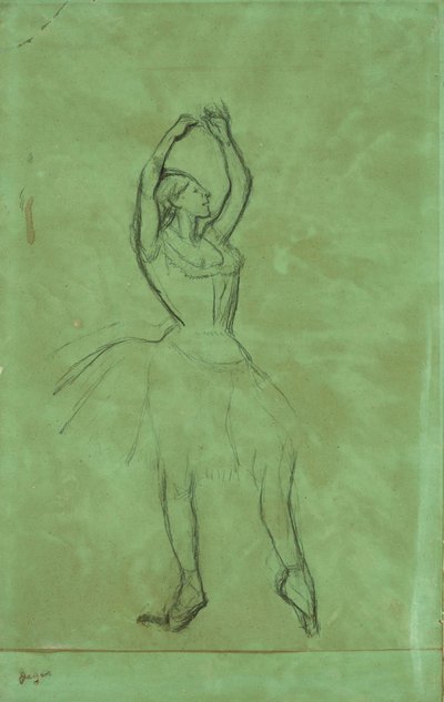 Tänzerin mit erhobenen Armen von Edgar Degas