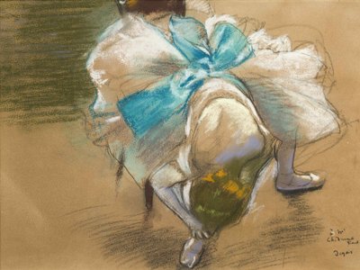 Tänzerin, die ihren Schuh bindet, 1887 von Edgar Degas