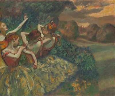 Vier Tänzer, ca. 1899 von Edgar Degas