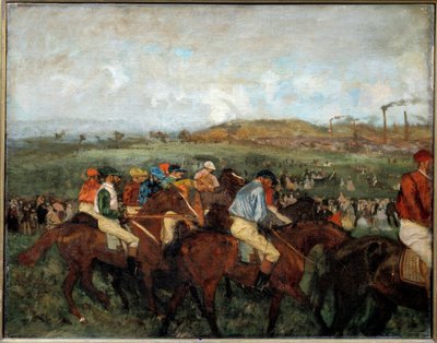 Herrenrennen. Vor dem Start von Edgar Degas