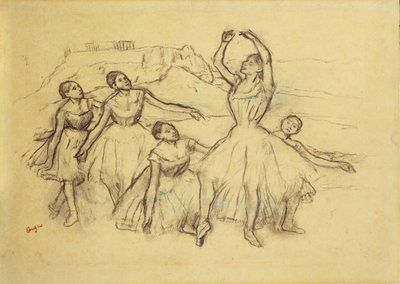 Gruppe von Tänzern, ca. 1890-95 von Edgar Degas