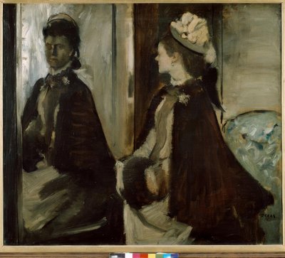 Madame Jeantaud am Spiegel von Edgar Degas