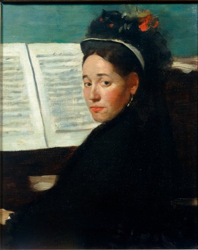 Mademoiselle Dihau am Klavier von Edgar Degas