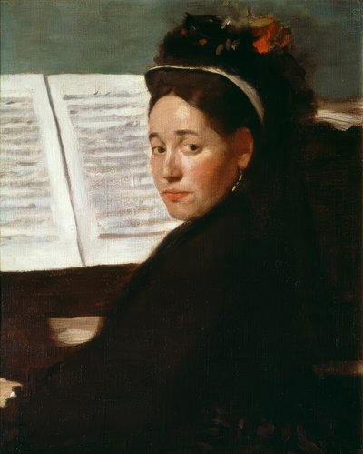 Mademoiselle Dihau am Klavier von Edgar Degas
