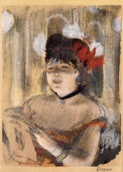 Mademoiselle Dumay, Sängerin, um 1879 von Edgar Degas