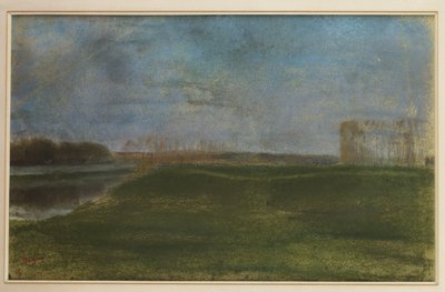 Wiese am Fluss von Edgar Degas
