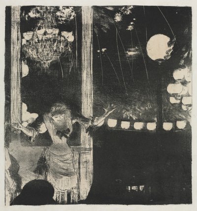 Mlle Bécat im Café des Ambassadeurs von Edgar Degas